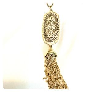 Rayne Filigree long necklace in gold and silver